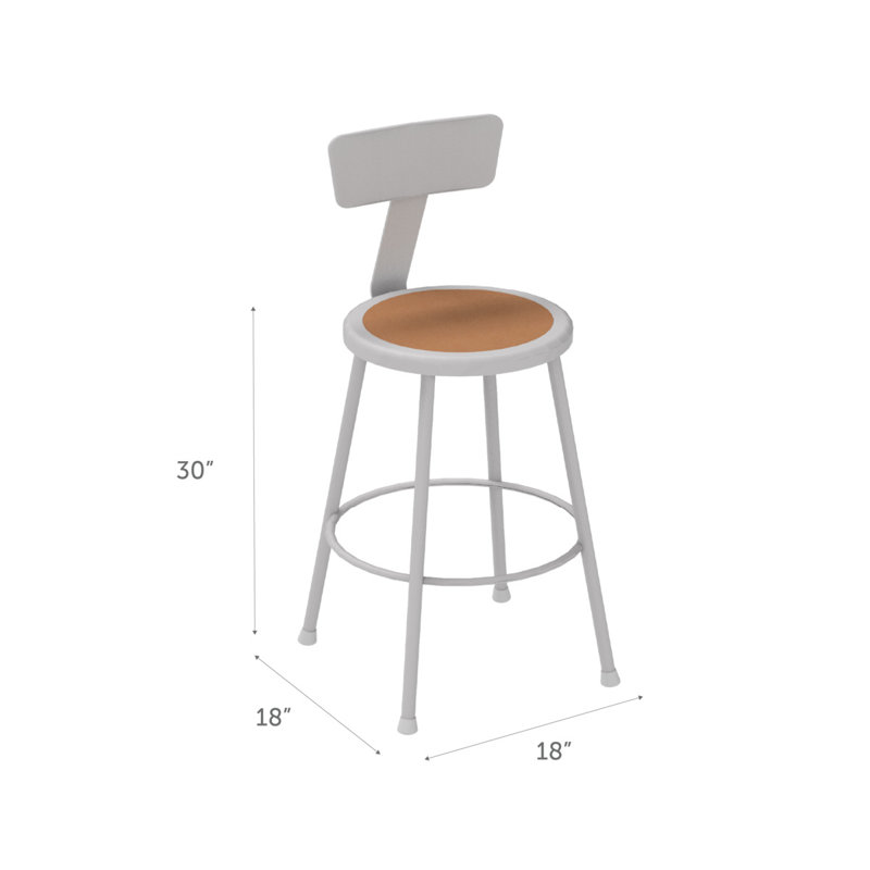 Tabouret réglable en hauteur avec pivot, Inclus, 30 po, Métal