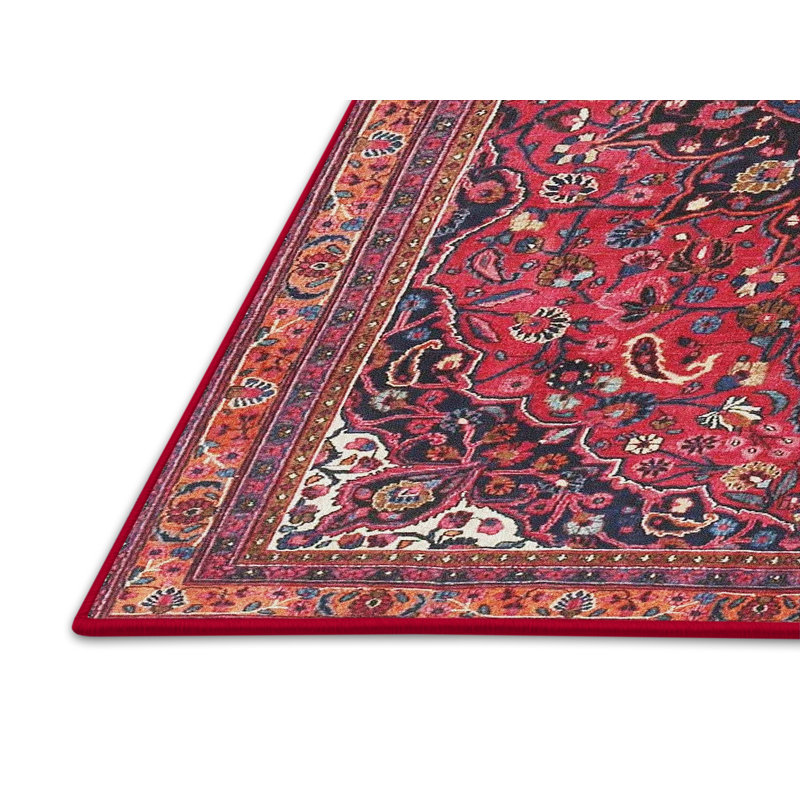Tapis traditionnel mehroon/noir/crème, Rectangle 2 pi x 3 pi