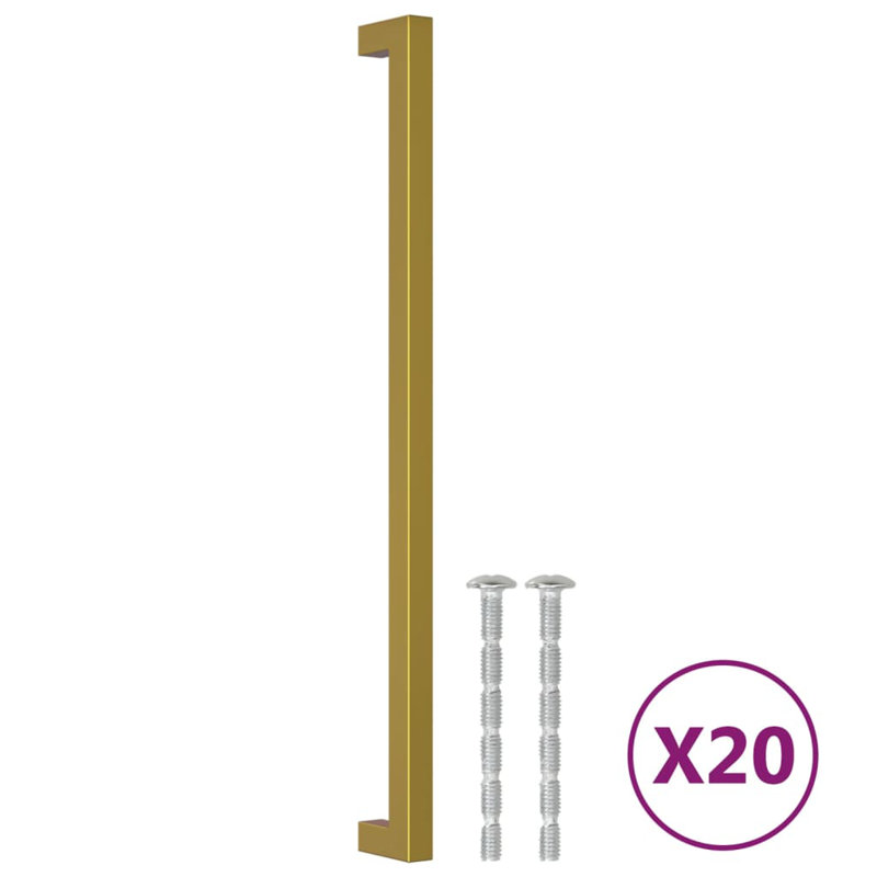 Metro Lane Cabinet Handles 10 Pcs Stainless Steel, gold, 320 mm