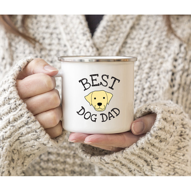 Grande tasse à café « Best Dog Dad », Golden retriever