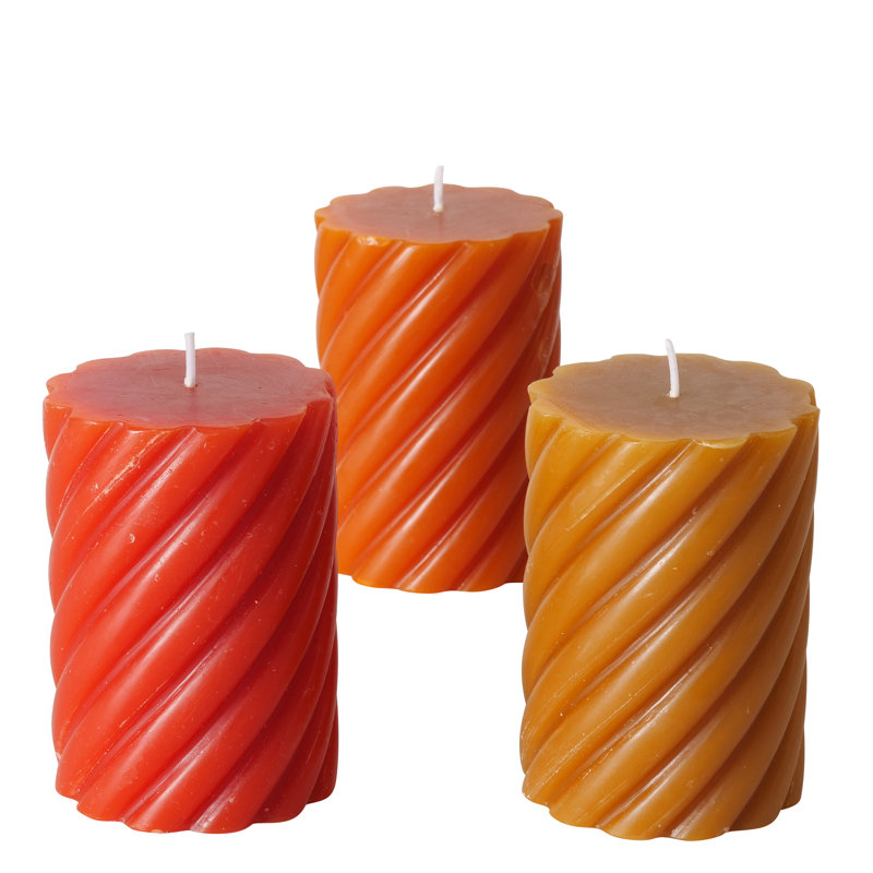 Ensemble de bougies 3 pièces, Orange