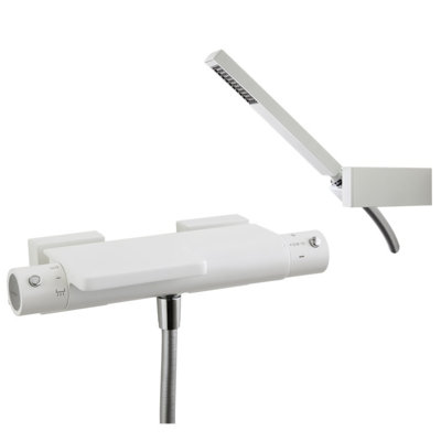 Arola Double Handle Rectangle Bath Shower Mixer