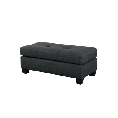 Repose-pieds de cocktail rectangulaire capitonné de 47,5 po Marko
