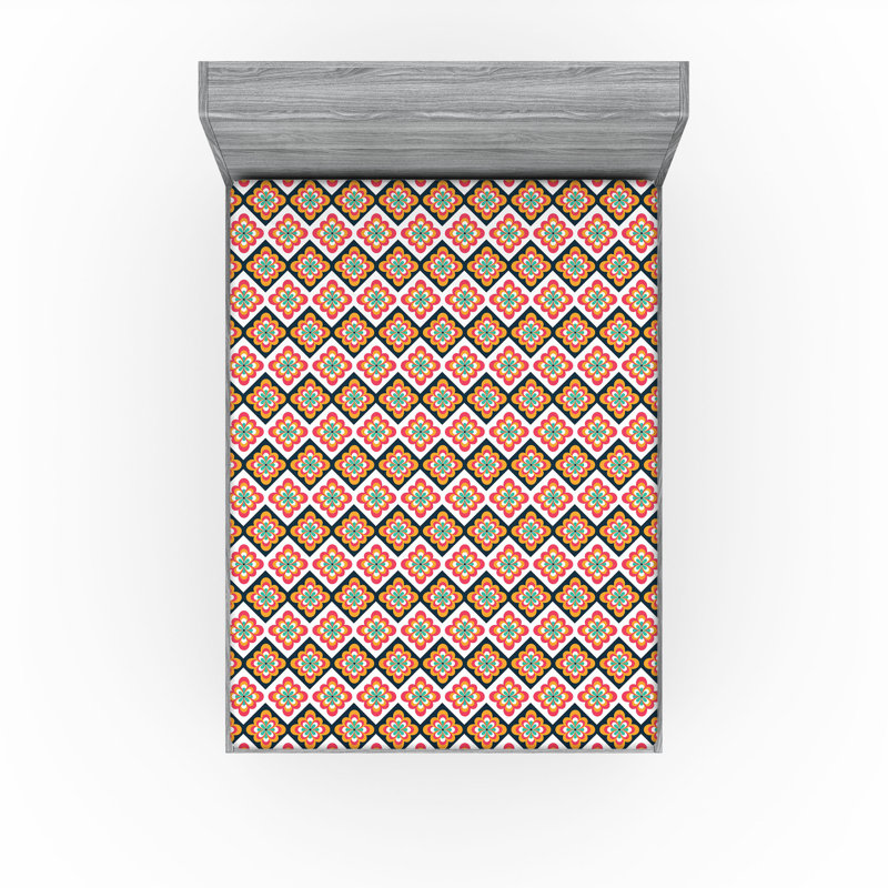 Ensemble de 2 draps-housses Ambesonne, Multicolore / Sud-ouest 4, Drap-housse grand