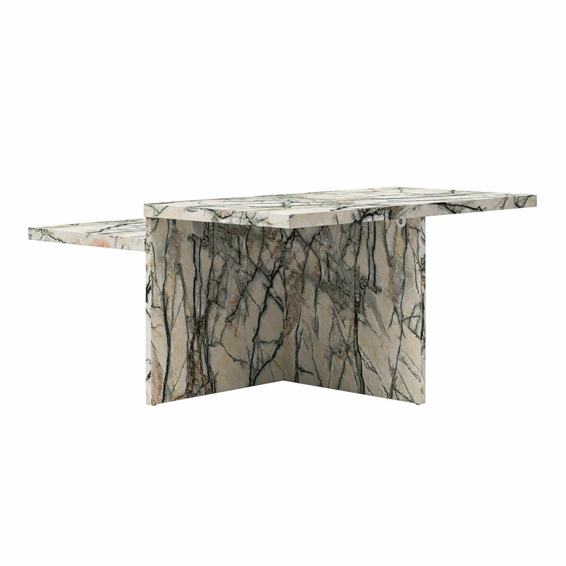 Brielle Faux Onyx Marble Two-Tiered Coffee Table