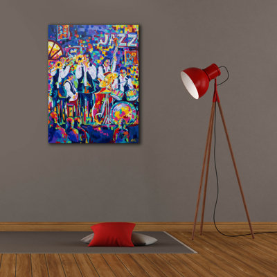 «New Orleans Club Jazz» par ADEL, art mural sur toile, 26 po x 34 po