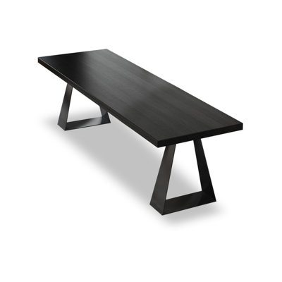 Black Rectangular Solid Wood desk