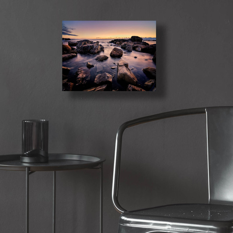 «Dawn In Biddeford Pool Ii» par Rick Berk, art mural en verre acrylique, H 12 po x l 16 po x P 0,13 po