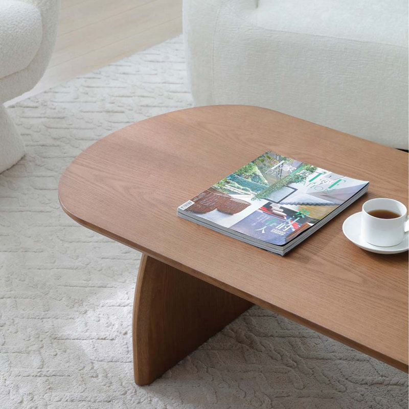 Table basse ovale, Noyer