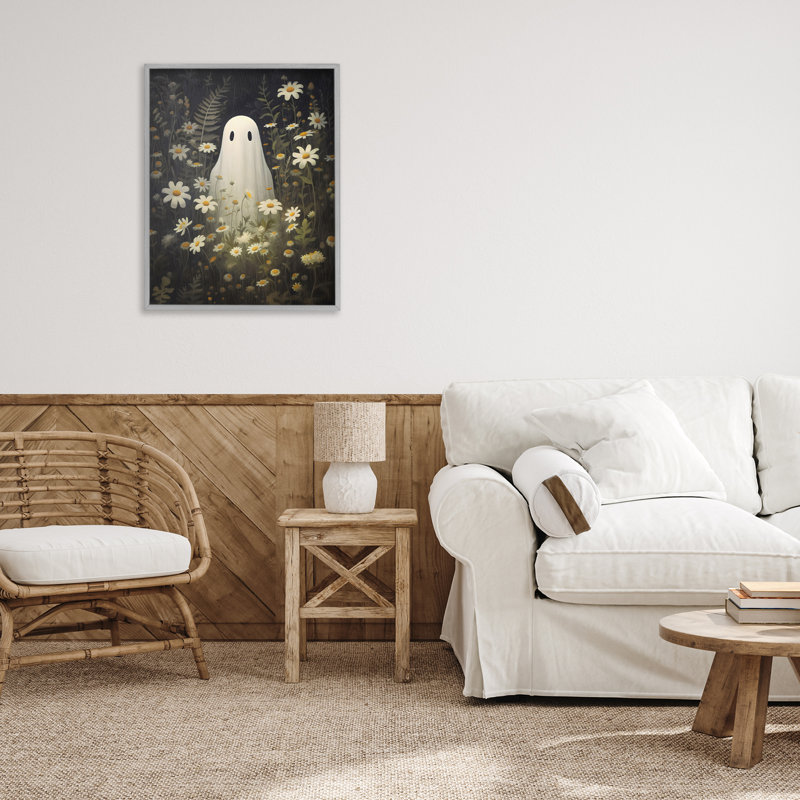 Daisy Field Ghost, estampe numérique, design par LSR Design Studio, H 20 po x l 16 po, Estampe numérique Farmhouse