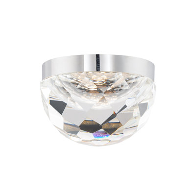 Cascade 6'' Crystal Bowl Dimmable LED Flush Mount