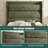 Upholstered Platform Bed with Rolling Storage Drawers, Tall Padded Headboard-1413444787-1413363649