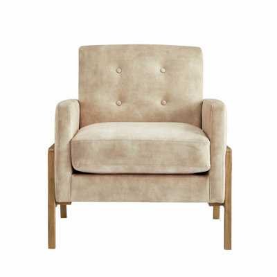 Stylish Tufted Back Accent Chair With Arms