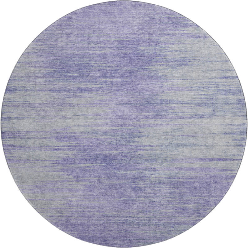 Premium Machine Washable Prisco Plum Rug, Round 8'
