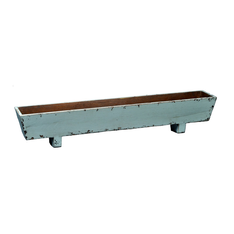 Pot à fleurs surélevé en bois Magar, Turquoise