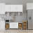 2-Piece Mudroom Storage Set With 3-Door Wall Cabinet, Hanging Rod, And 2-Door Storage Bench With Open Cubbies-415379518