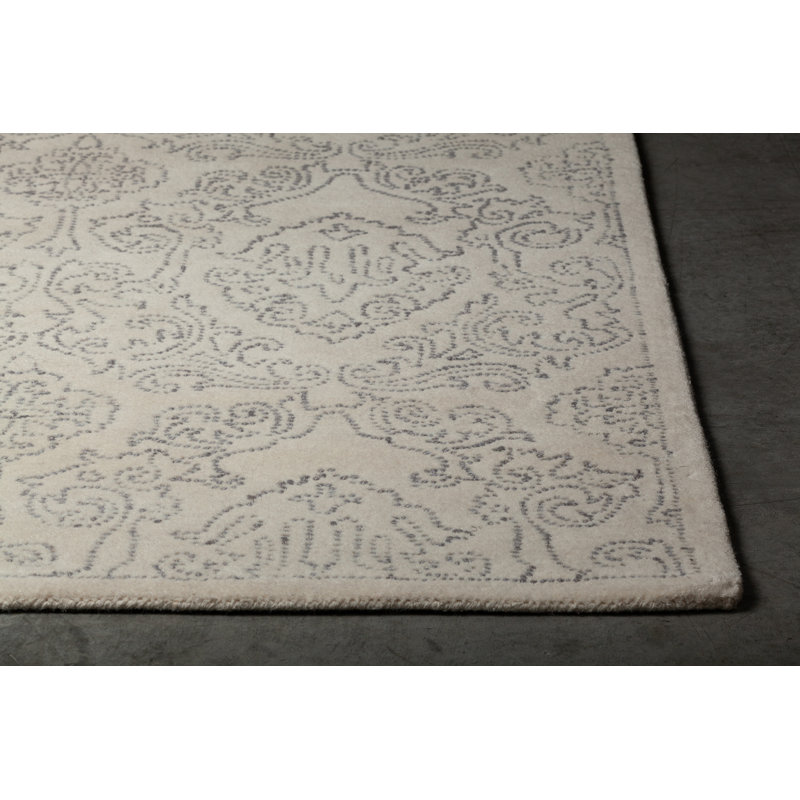 Ivory Elegance Hand-Tufted Wool Rectangular Area Rug