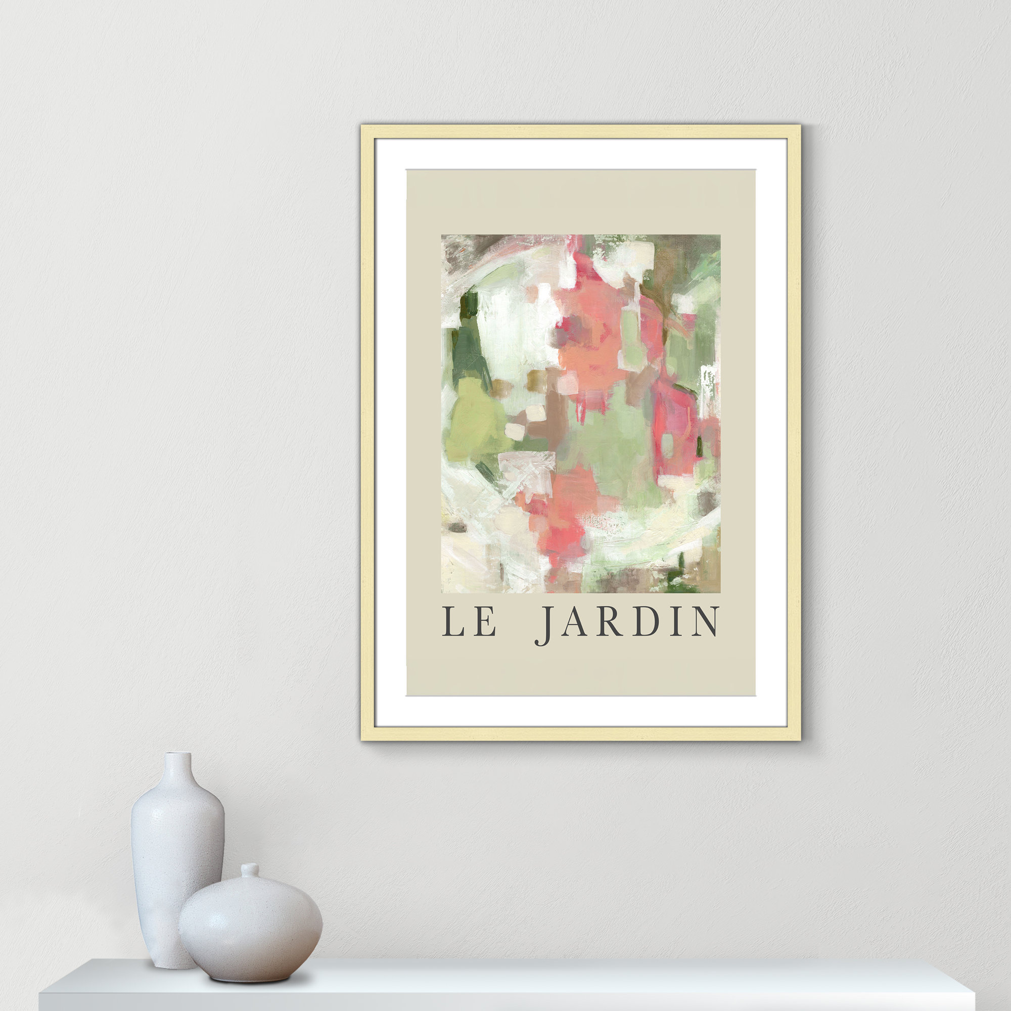 Botanical Poster Collection " Le Jardin " by Carol Robinson, Gold Single Picture Frame, 35.5" H x 25.5" W x 1.25" D, Yes