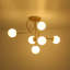 Plafonnier semi-encastré 6 lumières Spoutnik