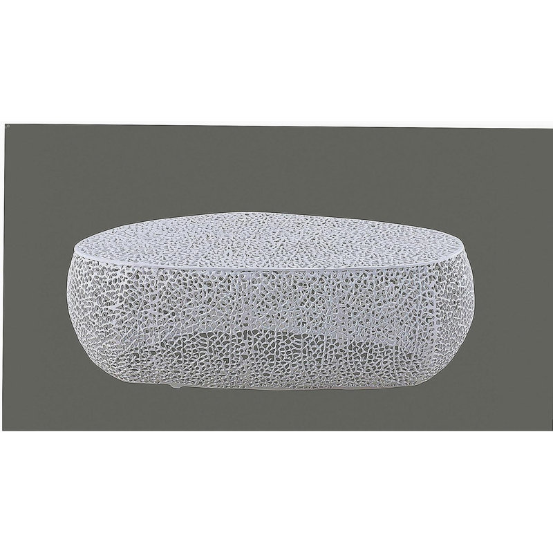 Table basse ovale blanche