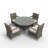 4 - Person Wicker Patio Dining Set with Round Table , Cushions Included-87426664
