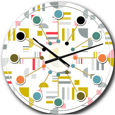 Horloge murale rétro de conception abstraite moderne du milieu du siècle