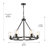 Leithgow 6 - Light Steel Dimmable Round Chandelier