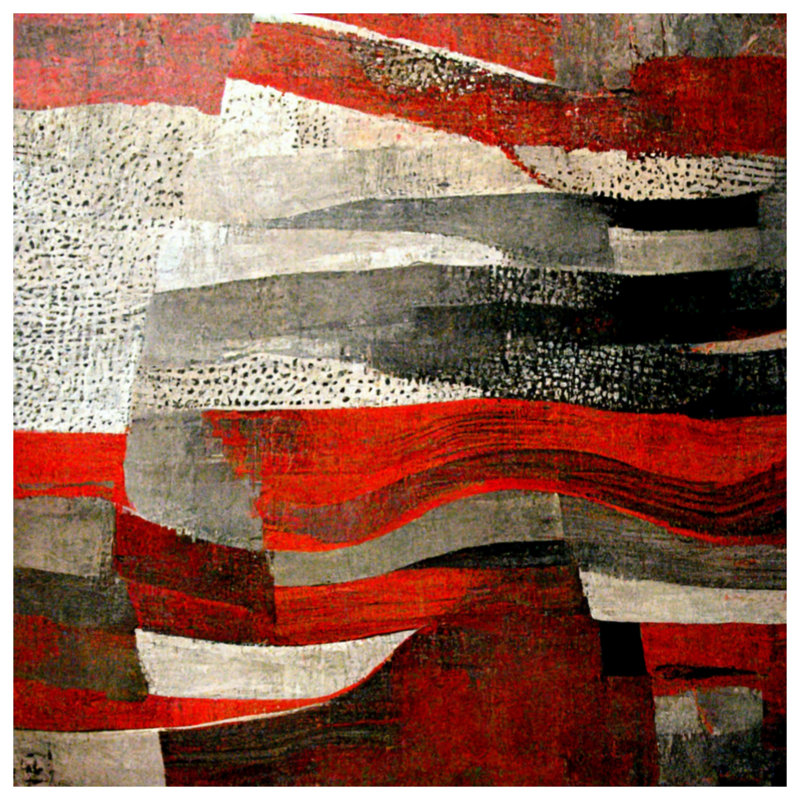 Red  Abstract Waves Quilted Bedspread All Sizes, Full / Double