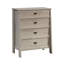 Commode 4 tiroirs en bois d'ingénierie, gris