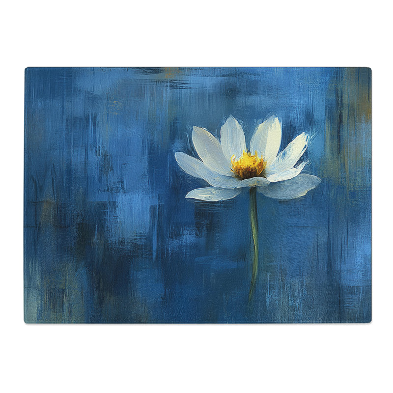 Daisy Flower Vol.4  Glass Chopping Board