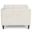 Chaise avec accoudoirs touffetée en polyester 41 po Burkouer-992248687