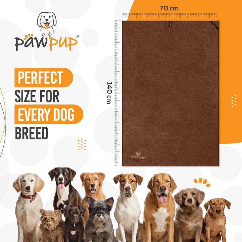 Outdoor Microfiber / Polyester Pet Blanket, Brown, 140 x 70 cm