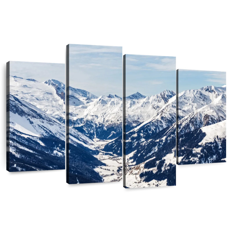 Alvord, montagnes enneigées des Alpes, H 32 po x l 52 po