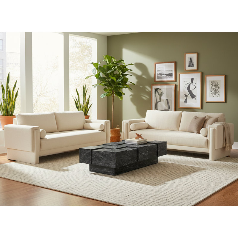 Anzio Oak Veneer Coffee Table, Black