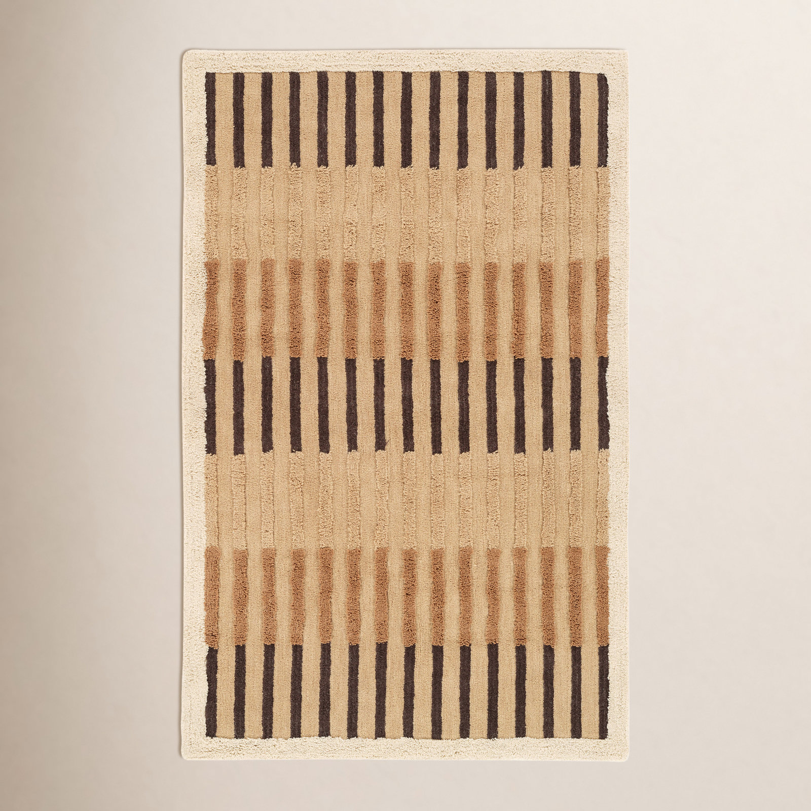  Jivika AIB03 Handmade Geometric Brown Area Rug (7'9"x9'9"), Rectangle 7'9" x 9'9"