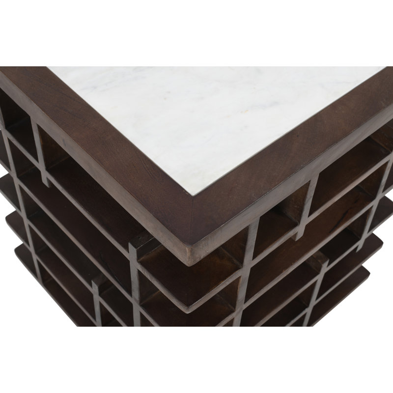 Table de bout avec roulettes Utica Brown