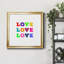 «Love Love Love», art textuel sur toile-588528817-588528820