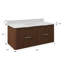 Clapp 48 po Meuble-lavabo simple rectangulaire flottant avec plateau en marbre de chêne truffier