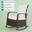 Fauteuil inclinable et berçant en rotin d'extérieur-2000305214
