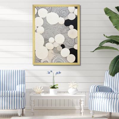 Abstrait corail noir et blanc abstrait V - reproduction d'art sur toile abstraite