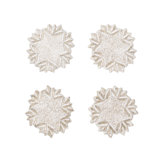 Winter Lace 4 Piece Coaster Set in a Gift Bag