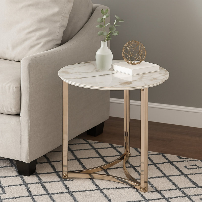 Table de bout ronde Brianny, H 24 po x l 24 po x L 24 po