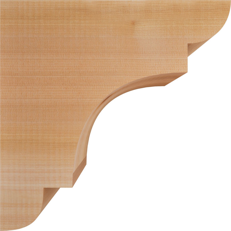 L 5 1/2 po x P 12 po x H 12 po New Brighton Smooth Corbel, cèdre rouge de l'Ouest, H 12 po x l 5,5 po x P 12 po, Cèdre rouge