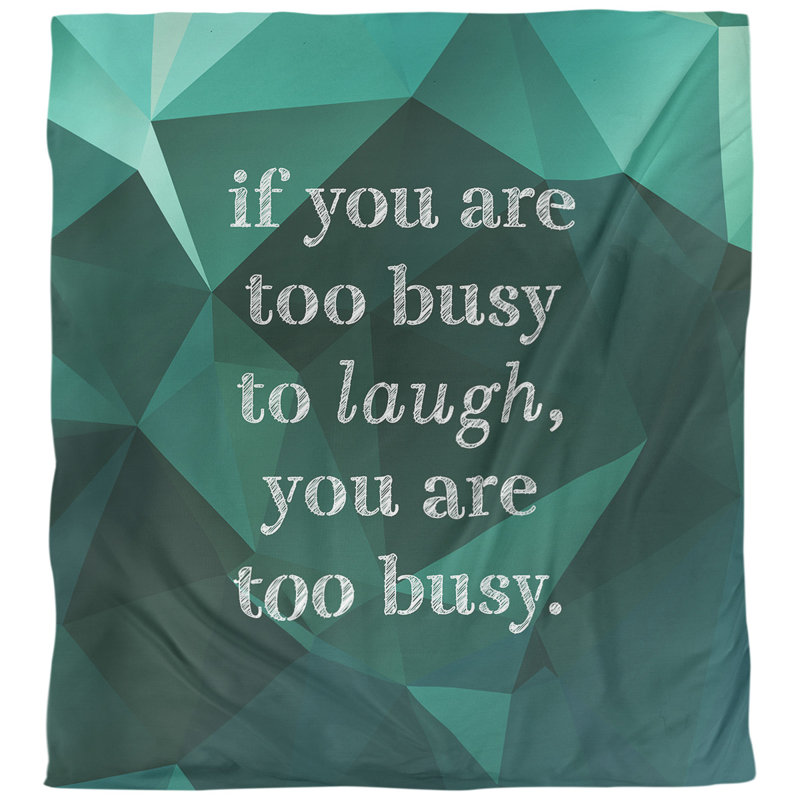 Housse de couette simple Make Make for Laughter Quote, Housse de couette pour très grand lit, Émeraude
