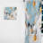 Teal White and Gold Abstract Fight I - Shapes Curtain - Velvet Room Darkening - 1 Panel-1766398835