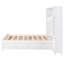 Lit double en bois blanc avec tablette, 1 armoire et rangement - Élégante sélection intégrée intemporelle-121020350