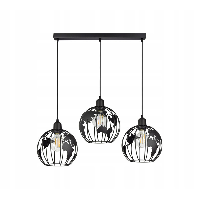 Donata 3 - Light Sphere Pendant, Black, Black