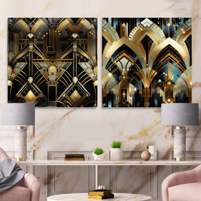 Conner - Ensemble de 2 verres muraux abstraits en acrylique