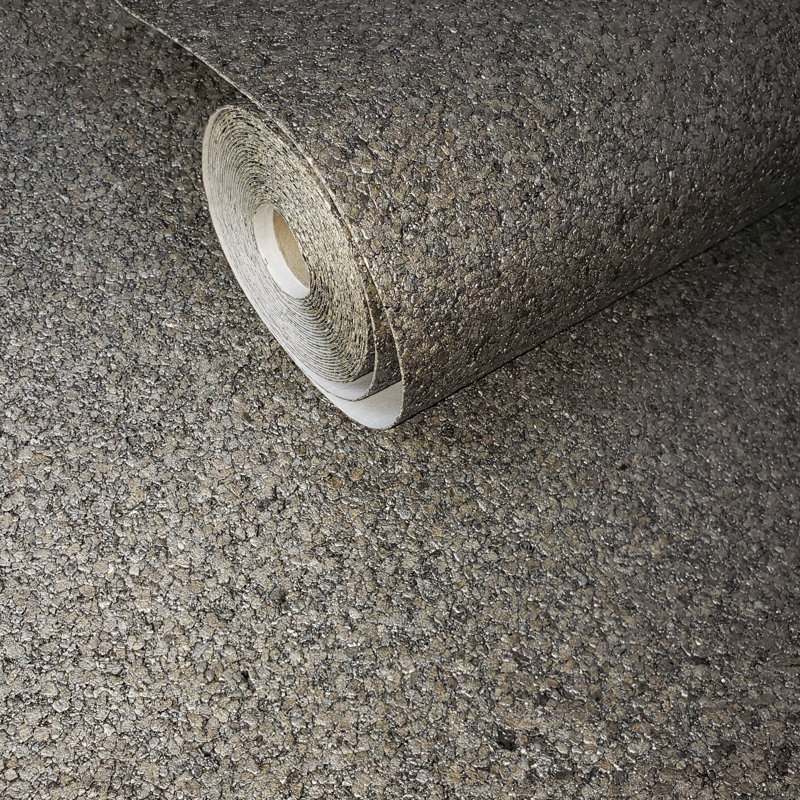 Papier peint mica naturel Gardiner, Gris / Argent