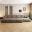 Canapé de 135 po pour canapé modulaire de 6 po, 6 pièces, sans assemblage, chameau (tissu en velours côtelé moelleux)-990581442